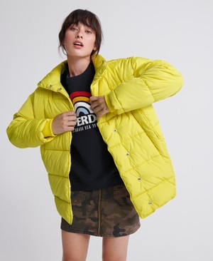 Superdry The Edit Ume Padded Női Kabát Sárga | ZRVNK2913